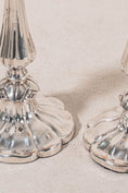 Load image into Gallery viewer, PAIR Antique English Silver Plate Candleholders (c. 1900)