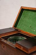 Load image into Gallery viewer, Georgian Rosewood Tea Caddy With Brass Handles + Brass Claw Feet | Original Fittings + Green Interior