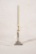 Load image into Gallery viewer, Antique English Silver Plate Candlestick with Square Base