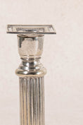 Load image into Gallery viewer, Antique English Silver Plate Candlestick with Square Base