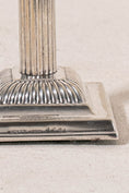 Load image into Gallery viewer, Antique English Silver Plate Candlestick with Square Base