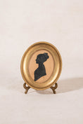 Load image into Gallery viewer, Antique Silhouette of a Young Woman in Oval Gilt Wood Frame (c. 1830)