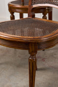 Load image into Gallery viewer, SET of 6 | French Louis XVI Style Dining Chairs with Hand Caned Seats + Backs with Fluted Legs (c. 1920)