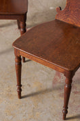 Load image into Gallery viewer, PAIR of 19th Century Oak Hall Chairs