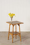 Load image into Gallery viewer, 19th Century Two-Tier Bamboo Table With Fish Decoupage