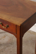 Load image into Gallery viewer, Georgian Mahogany Single Drawer Side Table with Swan Pulls