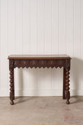 Load image into Gallery viewer, 19th Century English Victorian Carved Oak Console