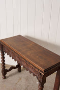 Load image into Gallery viewer, 19th Century English Victorian Carved Oak Console