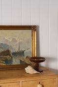Load image into Gallery viewer, Mid-Century Original Oil on Canvas on Harbor in Giltwood Frame