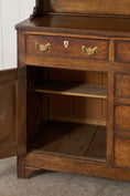 Load image into Gallery viewer, 18th Century Oak Buffet + Plate Rack With Inlay Keyholes