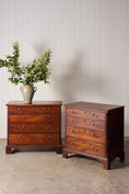 Load image into Gallery viewer, Mahogany Small Four Height Chest (Original Brass Swan Handles)