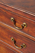 Load image into Gallery viewer, Mahogany Small Four Height Chest (Original Brass Swan Handles)