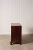 Load image into Gallery viewer, Mahogany Small Four Height Chest (Original Brass Swan Handles)