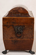 Load image into Gallery viewer, Regency Burl Yew Tea Caddy (c. 1820)