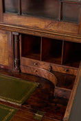 Load image into Gallery viewer, Early 19th Century Astral Glazed Burl Mahogany Bureau Bookcase