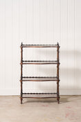 Load image into Gallery viewer, English Mahogany Bookshelf With Serpentine Shelves + Scalloped Back
