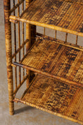 Load image into Gallery viewer, Victorian Folding Bamboo Bookcase With Brass Hinges