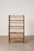 Load image into Gallery viewer, Victorian Folding Bamboo Bookcase With Brass Hinges