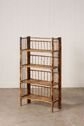Load image into Gallery viewer, Victorian Folding Bamboo Bookcase With Brass Hinges