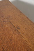 Load image into Gallery viewer, Exquisite Late Georgian Period Oak + Mahogany Banded Dresser Base (c. 1780) with Original Swan Handles