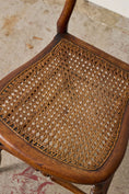 Load image into Gallery viewer, Petite Antique Walnut Chair with Hand Tied Cane Seat