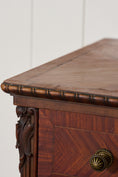 Load image into Gallery viewer, French Louis XV Style Mahogany + Satinwood Book-Matched Veneered 3-Drawer Commode