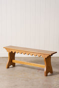 Load image into Gallery viewer, Oak Joint Bench with Scalloped Apron (c. 1920)