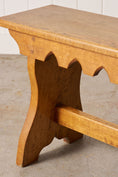 Load image into Gallery viewer, Oak Joint Bench with Scalloped Apron (c. 1920)