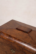 Load image into Gallery viewer, Antique Burl Walnut Tea Caddy with Claw Feet