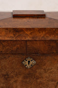 Load image into Gallery viewer, Antique Burl Walnut Tea Caddy with Claw Feet