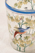 Load image into Gallery viewer, Hand Painted Glass Vase with Bluebirds and Flowers