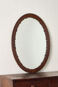 Load image into Gallery viewer, Edwardian Oval Mirror with Interior Scallop + Original Glass