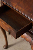 Load image into Gallery viewer, Petite English Walnut Bureau on Queen Anne Style Legs with Carved Shells (c. 1930)