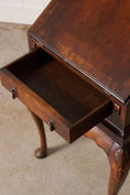 Load image into Gallery viewer, Petite English Walnut Bureau on Queen Anne Style Legs with Carved Shells (c. 1930)
