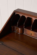 Load image into Gallery viewer, Petite English Walnut Bureau on Queen Anne Style Legs with Carved Shells (c. 1930)