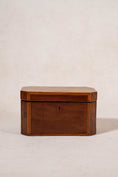 Load image into Gallery viewer, 19th Century English Mahogany Tea Caddy with Satinwood Inlay and Intact Interior Compartments