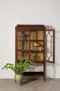 Load image into Gallery viewer, Edwardian Sheraton Revival Mahogany Glass Front Display Case on Spade Legs (c. 1910)
