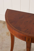 Load image into Gallery viewer, Edwardian Petite Elm & Yewwood Demilune (c. 1910)