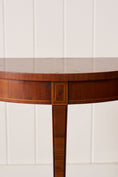 Load image into Gallery viewer, Edwardian Petite Elm & Yewwood Demilune (c. 1910)