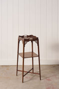 Load image into Gallery viewer, Edwardian Two Tier Scalloped Tray Top Side Table