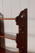 Load image into Gallery viewer, Petite Arts and Crafts 3-Tiered Walnut Wall Shelf (c. 1900)