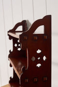 Load image into Gallery viewer, Petite Arts and Crafts 3-Tiered Walnut Wall Shelf (c. 1900)