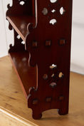 Load image into Gallery viewer, Petite Arts and Crafts 3-Tiered Walnut Wall Shelf (c. 1900)