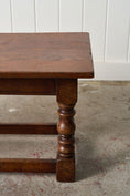 Load image into Gallery viewer, Vintage English Oak Coffee Table/Bench