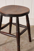 Load image into Gallery viewer, 19th Century Oak Joint Stool with Stretchers