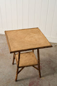 Load image into Gallery viewer, 19th Century Tortoise Bamboo Two-Tiered Table