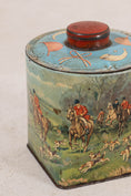 Load image into Gallery viewer, Vintage English Hunting Scene Tin (c. 1950)