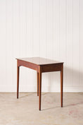 Load image into Gallery viewer, 19th Century English Mahogany Side Writing Table with Swan Handles