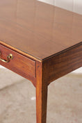 Load image into Gallery viewer, 19th Century English Mahogany Side Writing Table with Swan Handles