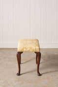 Load image into Gallery viewer, Antique English Stool with Padded Feet + Shell Details